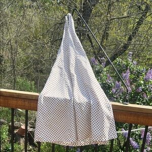 Zara White and Brown Halter Sundress